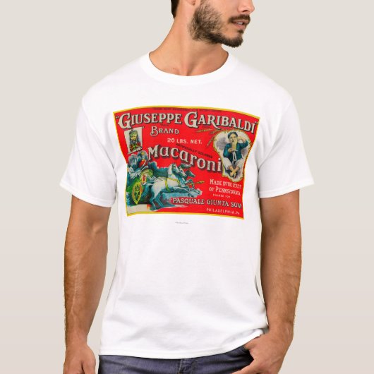 Giuseppe Garibaldi Macaroni Label T-shirt (Voorkant)