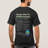 Giuseppe "GMan" pour le T-shirt du conseil municip (Dos)