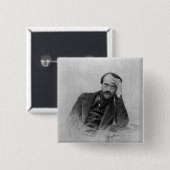 Giuseppe Mazzini Vierkante Button 5,1 Cm (Voorkant /achterkant)