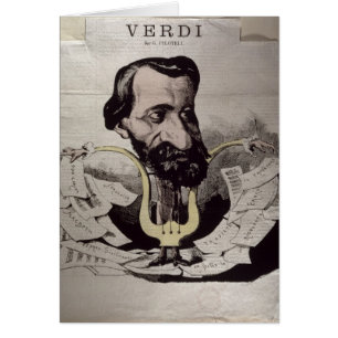 Giuseppe Verdi , karikatuur, 1860's