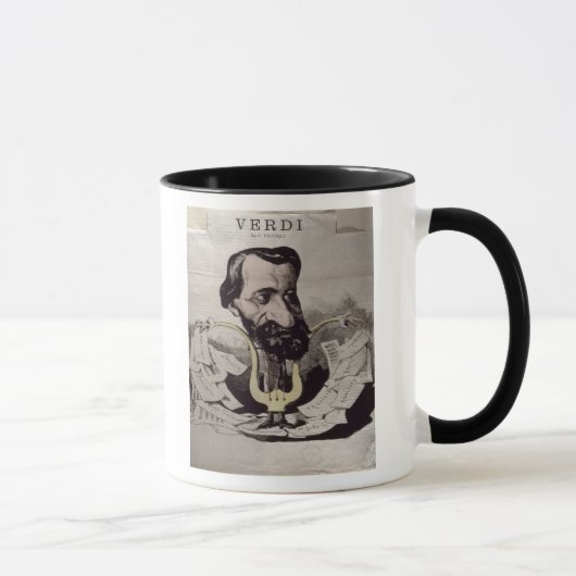 Giuseppe Verdi , karikatuur, 1860's Mok (Rechts)