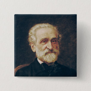 Giuseppe Verdi Vierkante Button 5,1 Cm
