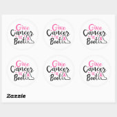 Give Breast Cancer The Boot Awareness Ronde Sticker (Vel)