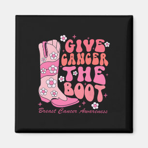Give Cancer Boot Breast Cancer Awareness Magneet