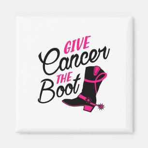 Give Cancer Boot Breast Cancer Awareness Magneet
