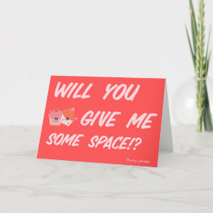 Give Me Some Space Valentijnsdagkaart Feestdagen Kaart
