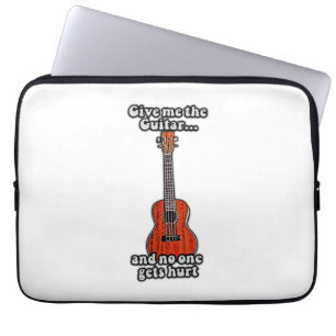 Give me the guitar and no one gets hurt. colorful laptop sleeve