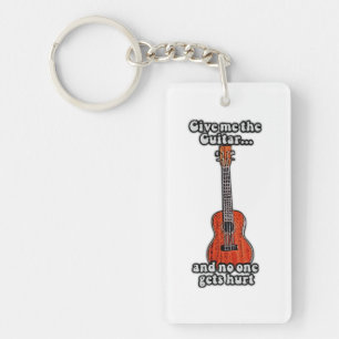 Give me the guitar and no one gets hurt. colorful sleutelhanger