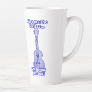 Give me the guitar and no one gets hurt.retro blue latte mok
