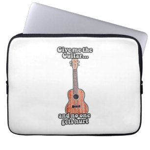 Give me the guitar and no one gets hurt. vintage laptop sleeve