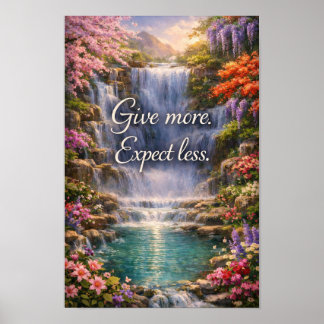 Give More. Expect Less Inspirational Christian Poster