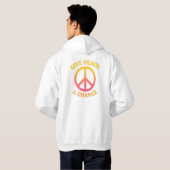 'Give Peace a Chance' Adult Pullover Hoodie (Achterkant volledig)