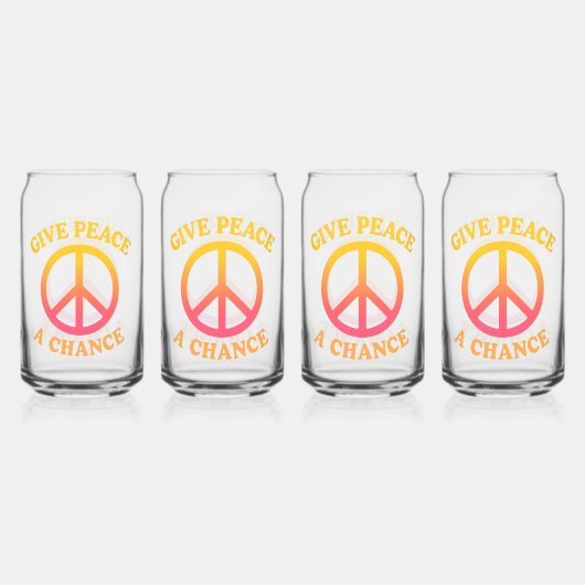 'Give Peace a Chance' Drinkware Set (Recto)