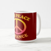 'Give Peace a Chance' Mug Koffiemok (Voorkant rechts)