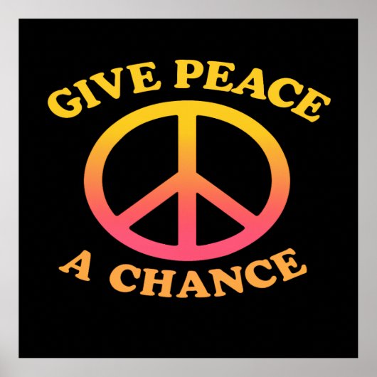 'Give Peace a Chance' Poster (Voorkant)