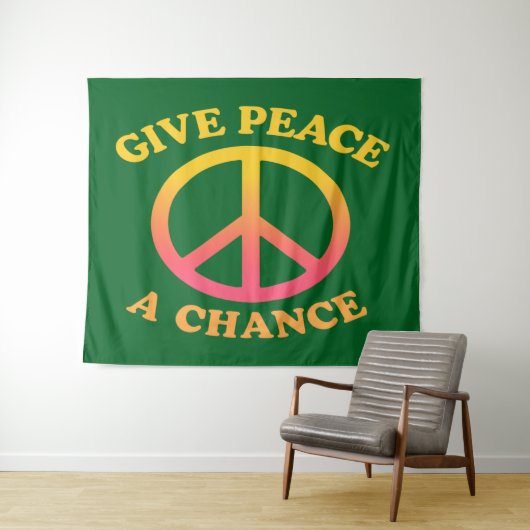 'Give Peace a Chance' Tapestry Wandkleed (In Situ (horizontaal))