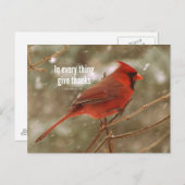 Give Thanks Bible Verse Briefkaart (Voorkant / Achterkant)