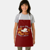 'Give Thanks, Choose Peace' All-Over Print Apron Schort (Insitu)