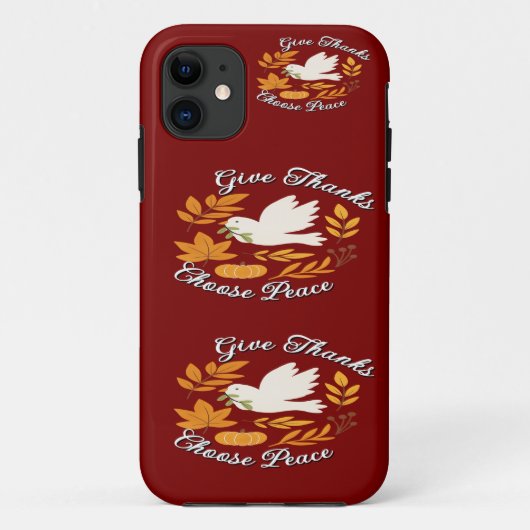 'Give Thanks, Choose Peace' iPhone / iPad case (Achterkant)