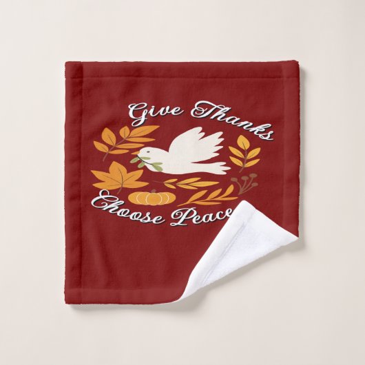 'Give Thanks, Choose Peace' Towel Washandje (Wasdoekje)