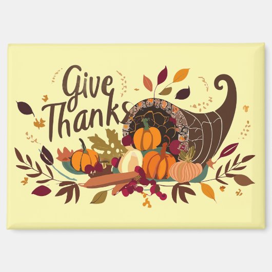 Give Thanks Cornucopia Magnet (Recto)