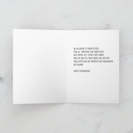 Give Thanks to the Lord Christian Thanksgiving Kaart (Binnen)