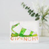 Givenchy - Mode illustratie briefkaart (Staand voorkant)