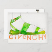 Givenchy - Mode illustratie briefkaart (Voorkant / Achterkant)