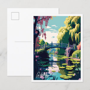 Giverny France Reizen  Illustratie Briefkaart