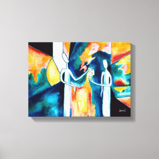 Giving 2 (getextureerd) canvas afdruk