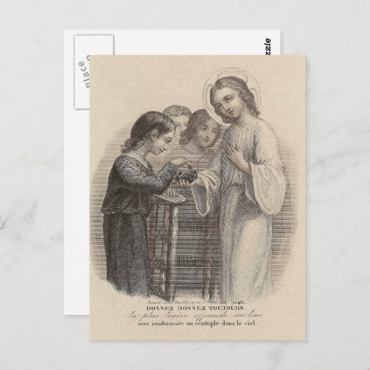 Giving will Repaid an Hundredfold in Heaven Briefkaart (Voorkant / Achterkant)