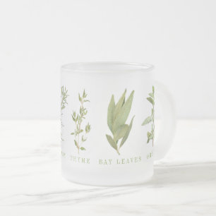 Givré 6 HERBES FRAÎCHES Tasse de verre congelé