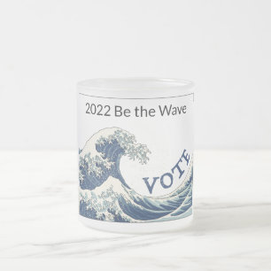 Givré Blue Wave Sortez de la tasse de verre dépoli Vote