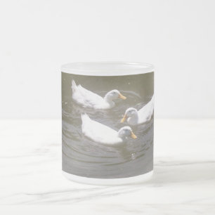 Givré Canards blancs nageant la tasse