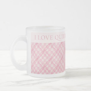 Givré COUVERTURE À CARREAUX ROSE VÉRIFIÉE Tasse en verre
