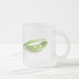 Givré Deux pois dans une tasse de cosse