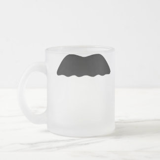 Givré Élevez un visage de moustache de tasse de café de