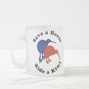 Givré Épargnez un cheval, montez un kiwi Tasse à café dr