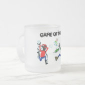 Givré Jeu des Jets, tasse de verre décongelée. (Devant gauche)
