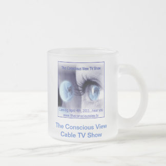 Givré La tasse de café consciente d'émission de TV de