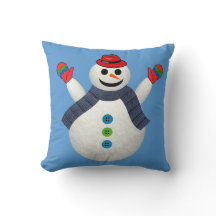 GIVRÉ LE COUSSIN DE NOËL DE BONHOMME DE NEIGE