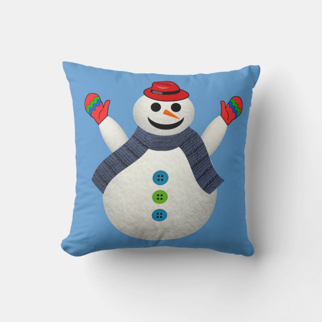 GIVRÉ LE COUSSIN DE NOËL DE BONHOMME DE NEIGE (Recto)