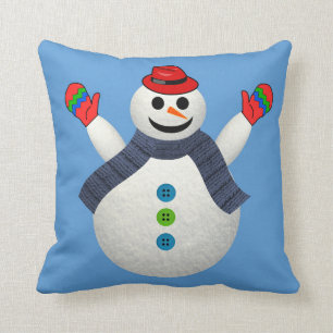 GIVRÉ LE COUSSIN DE NOËL DE BONHOMME DE NEIGE