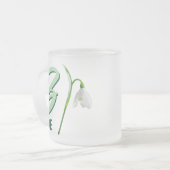 Givré Lily monogramme tasse de café, conception de nom p (Devant gauche)