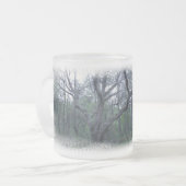 Givré Mousse espagnole sur la tasse givrée par chênes (Devant gauche)