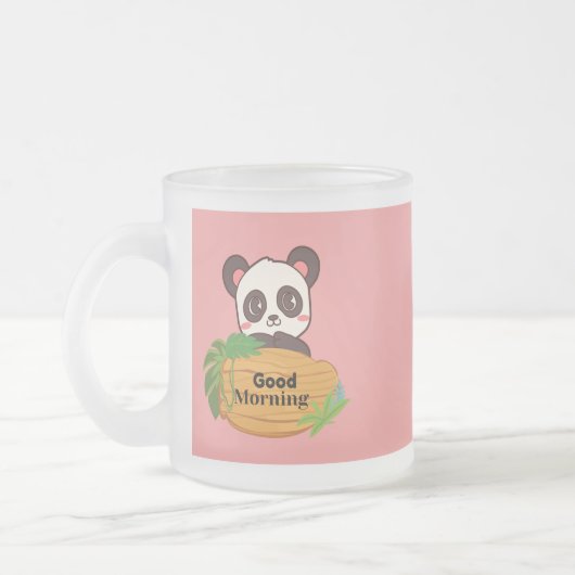 Givré Panda avec la tasse du bon matin (Gauche)
