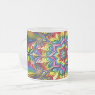 Givré Petite tasse de verre dépoli avec couleurs LGBTQ