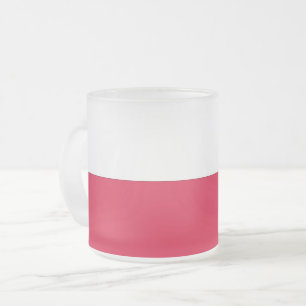 Givré Petite tasse de verre dépoli avec drapeau de la Po