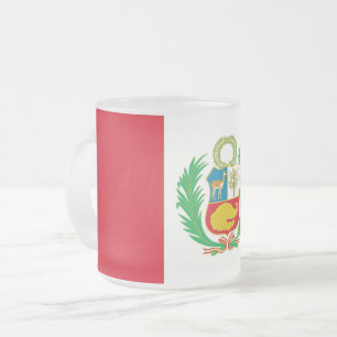 Givré Petite tasse de verre dépoli avec le drapeau du Pé