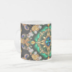 Givré Petite tasse en verre dépoli aux couleurs brésilie